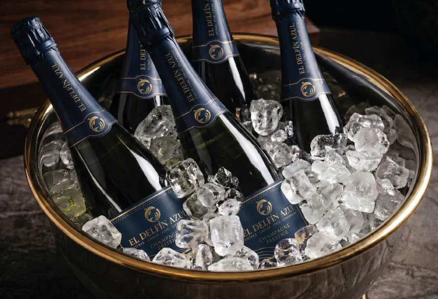 El delfín azul Champagne